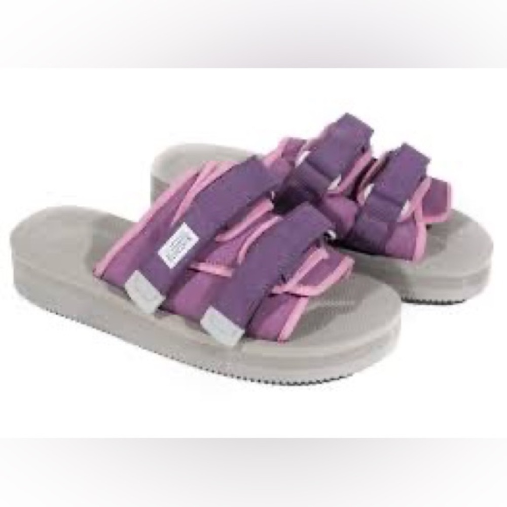 SUICOKE Moto-Cab Purple and Pink Slides